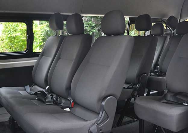 inside-Toyota Hiace Commuter 15 Passenger. Multi A/C inside-Toyota Hiace Commuter 15 Passenger. Multi A/C